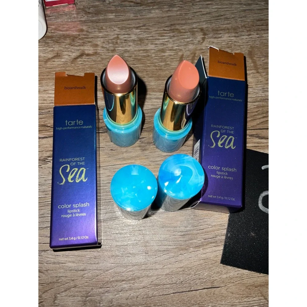 Tarte Color Splash Lipstick Boardwalk Set of 2 Rainforest of the Sea lip